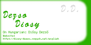 dezso diosy business card