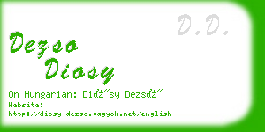 dezso diosy business card